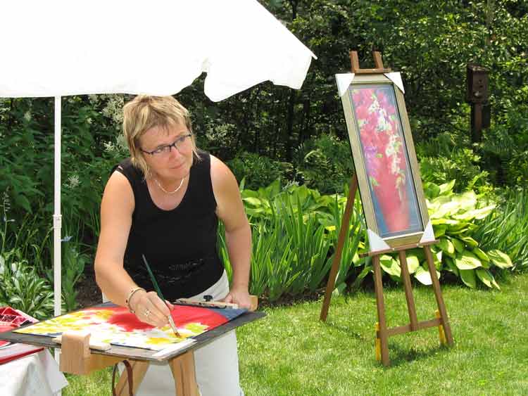 Paint in garden